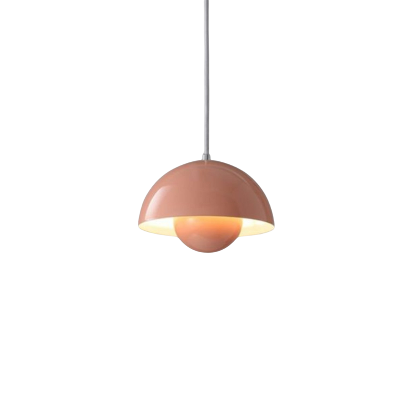 Half-round metal ceiling lamp