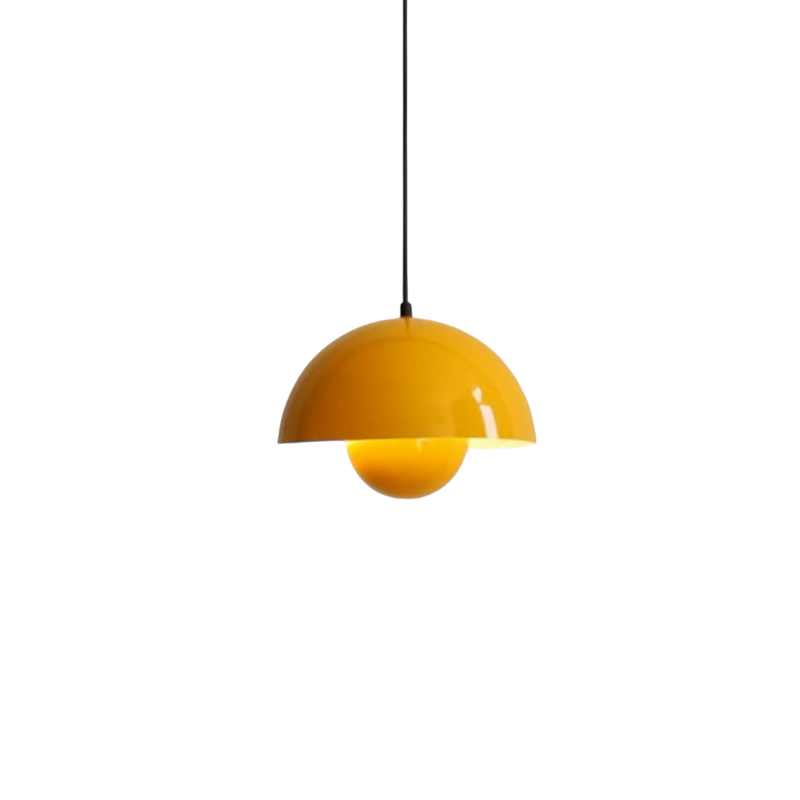 Half-round metal ceiling lamp