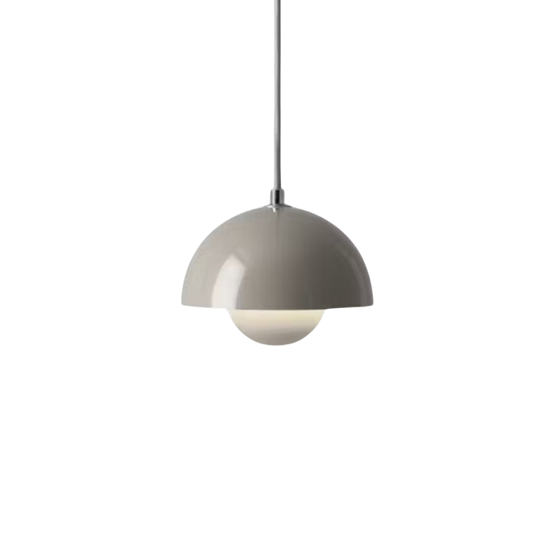Half-round metal ceiling lamp