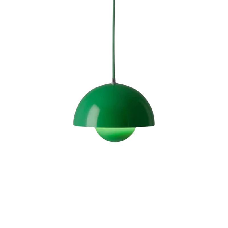 Half-round metal ceiling lamp