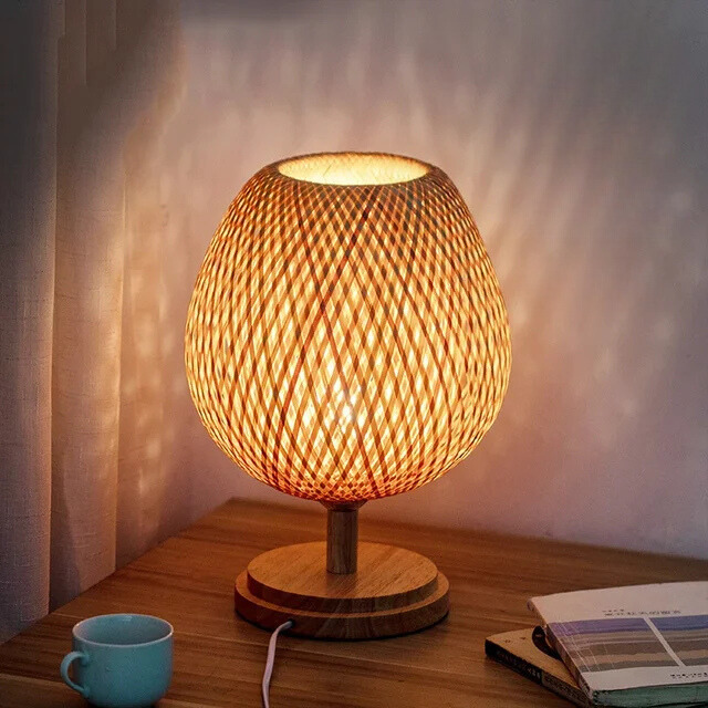 Vintage Bamboo Table Lamp
