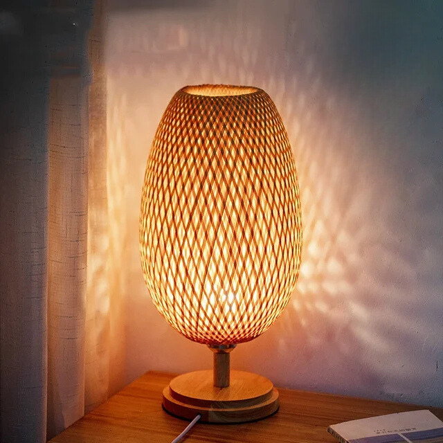 Vintage Bamboo Table Lamp