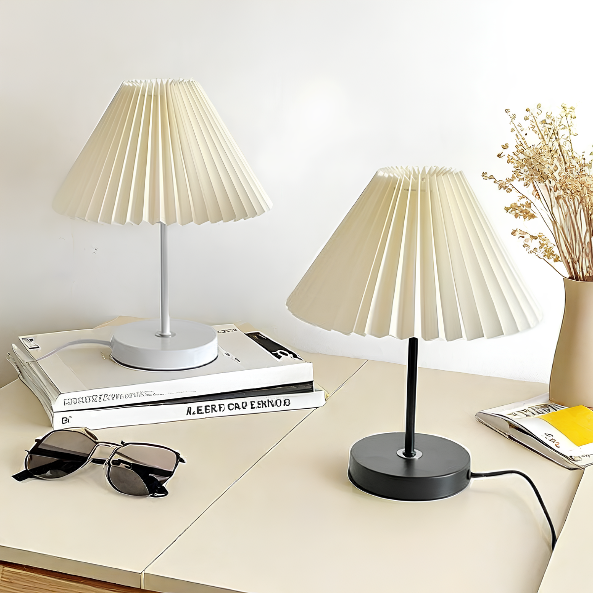 Aethera Pleated Fabric Table Lamp