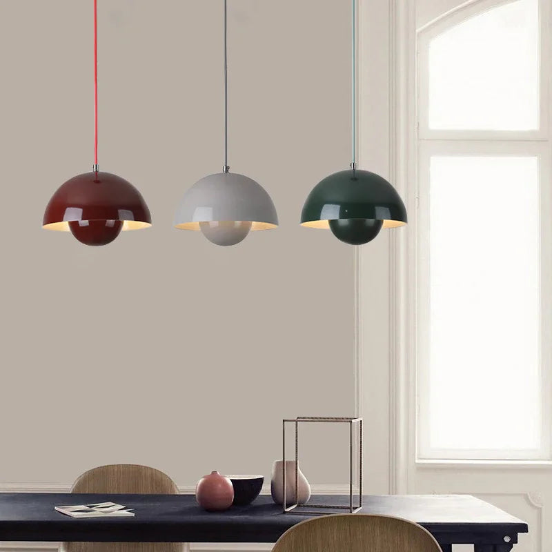 Half-round metal ceiling lamp