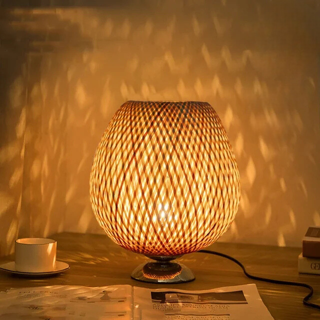 Vintage Bamboo Table Lamp