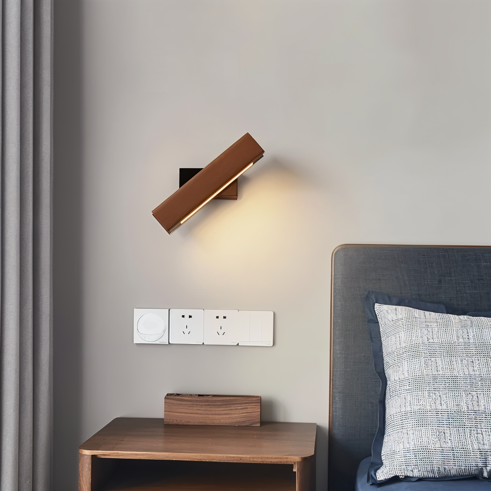 Modern LED Wooden Handle Lamp