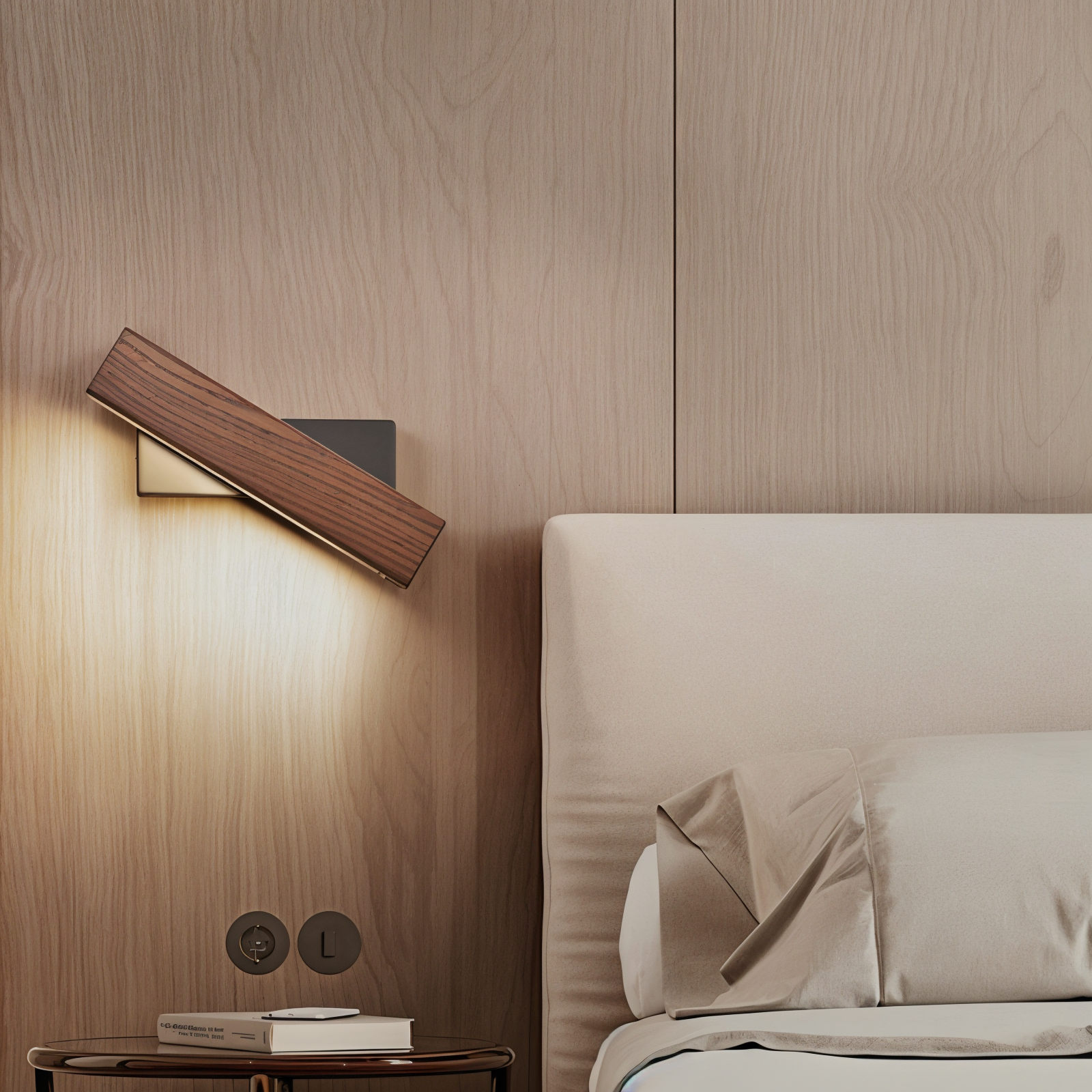 Modern LED Wooden Handle Lamp