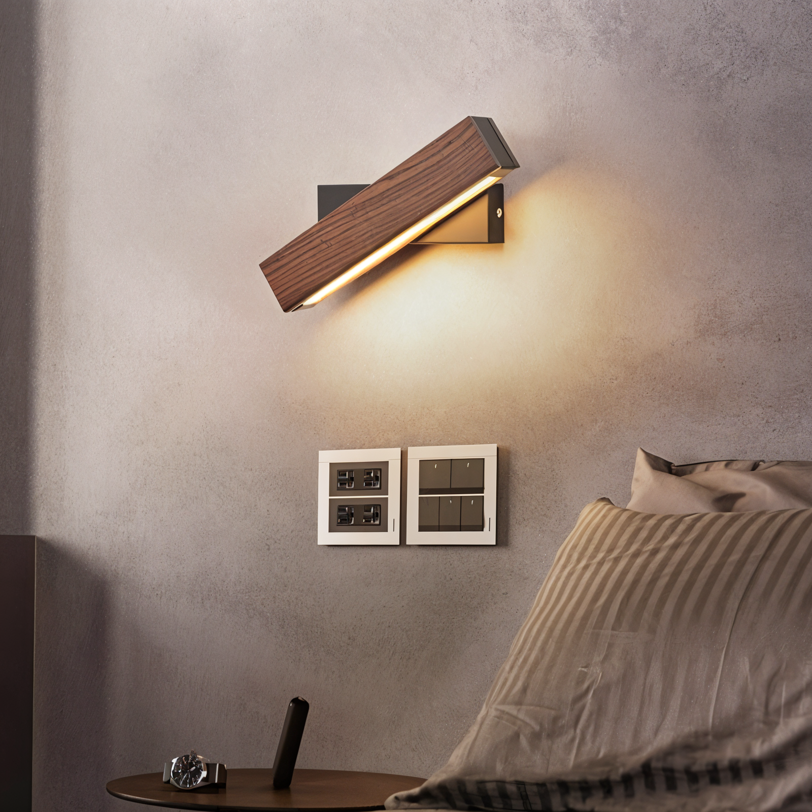 Modern LED Wooden Handle Lamp