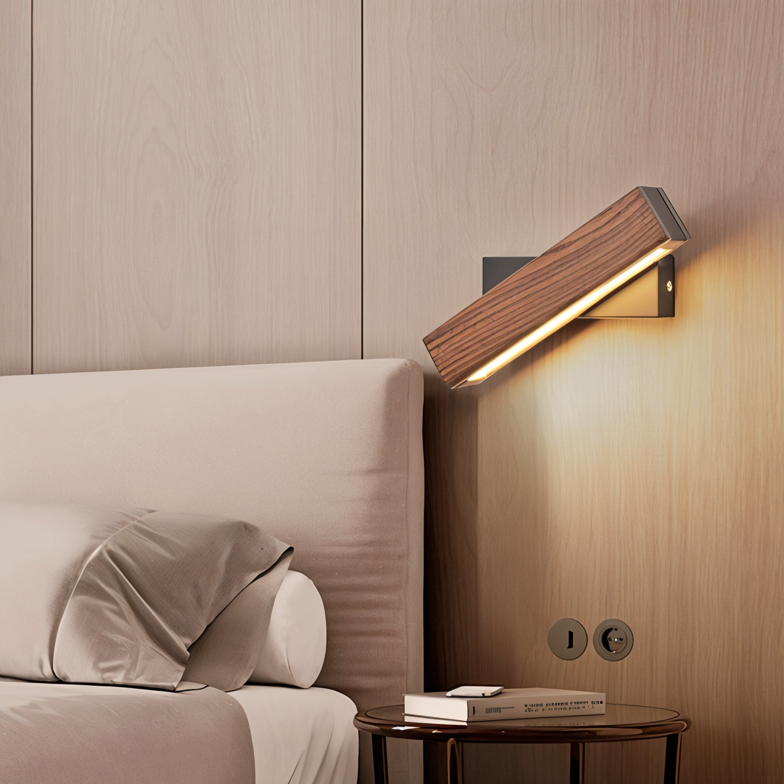 Modern LED Wooden Handle Lamp