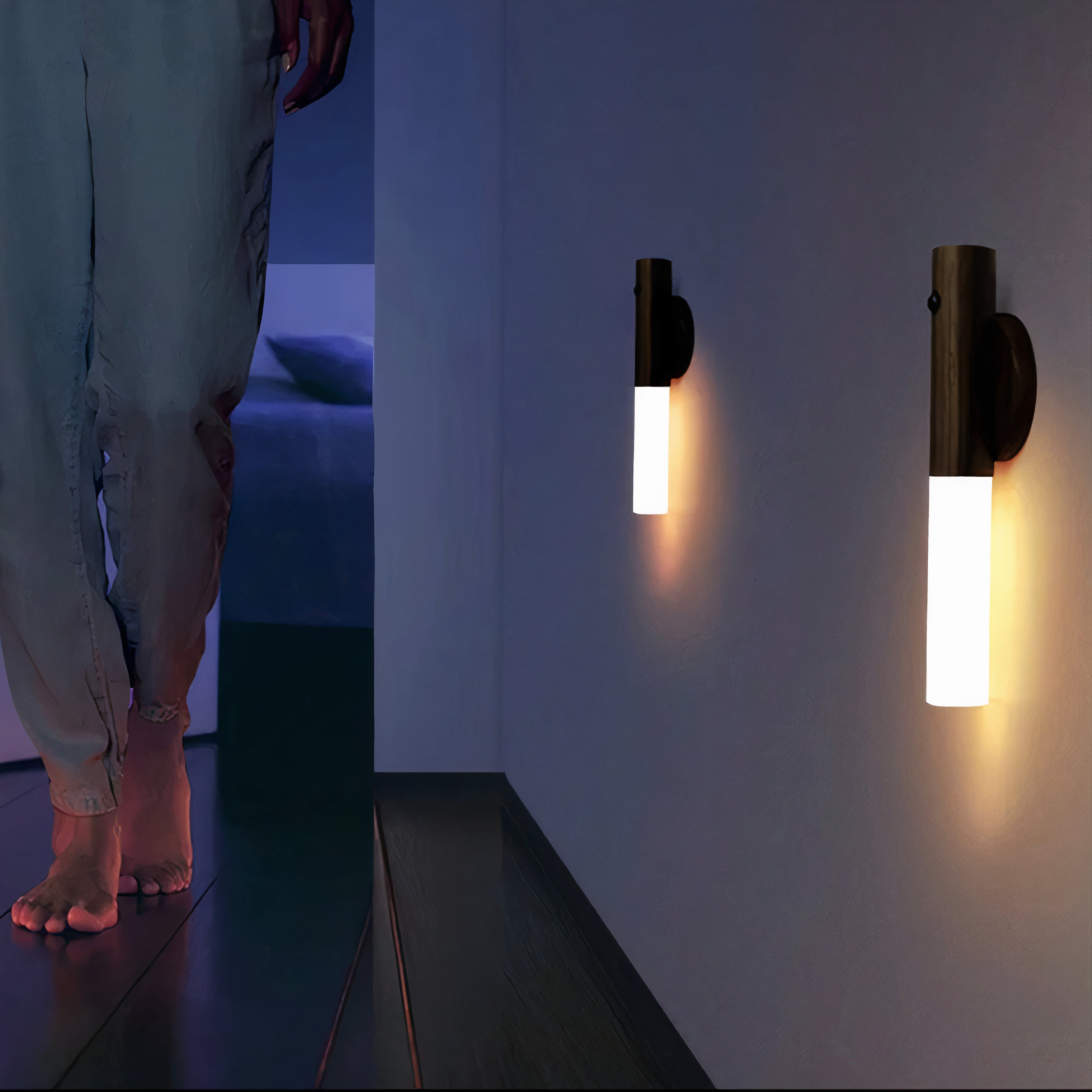 Wireless Wooden Bedside Lamp