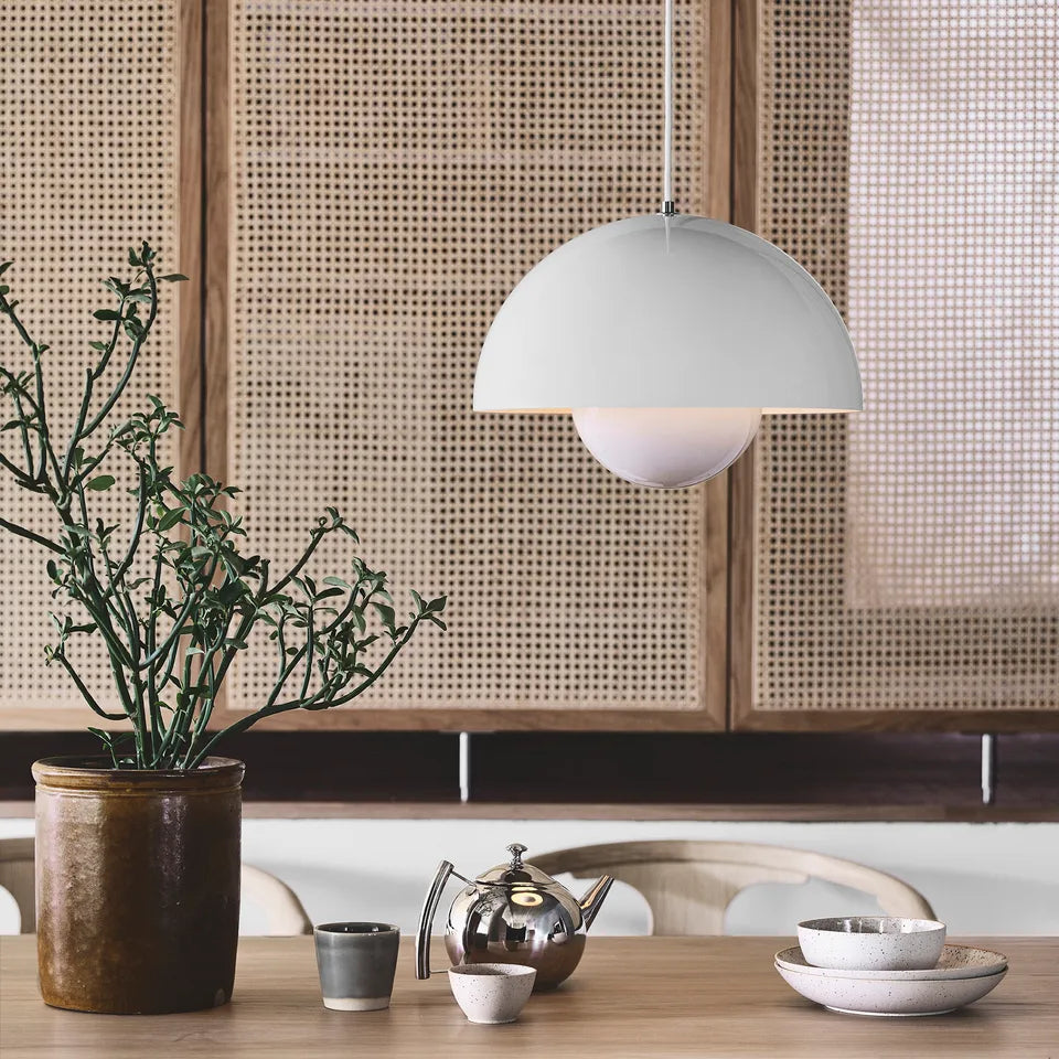 Half-round metal ceiling lamp