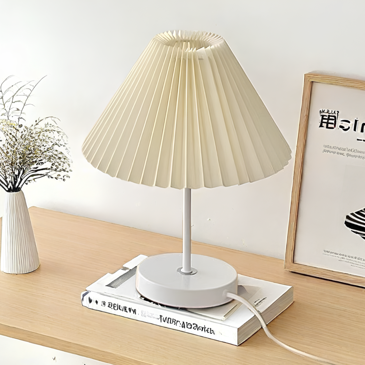 Aethera Pleated Fabric Table Lamp