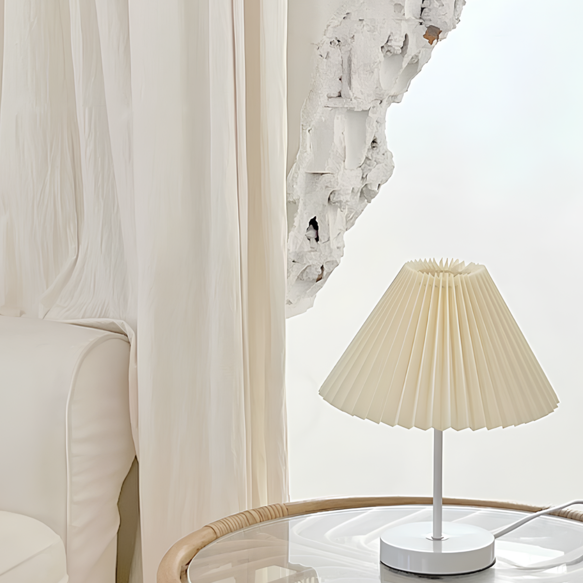 Aethera Pleated Fabric Table Lamp