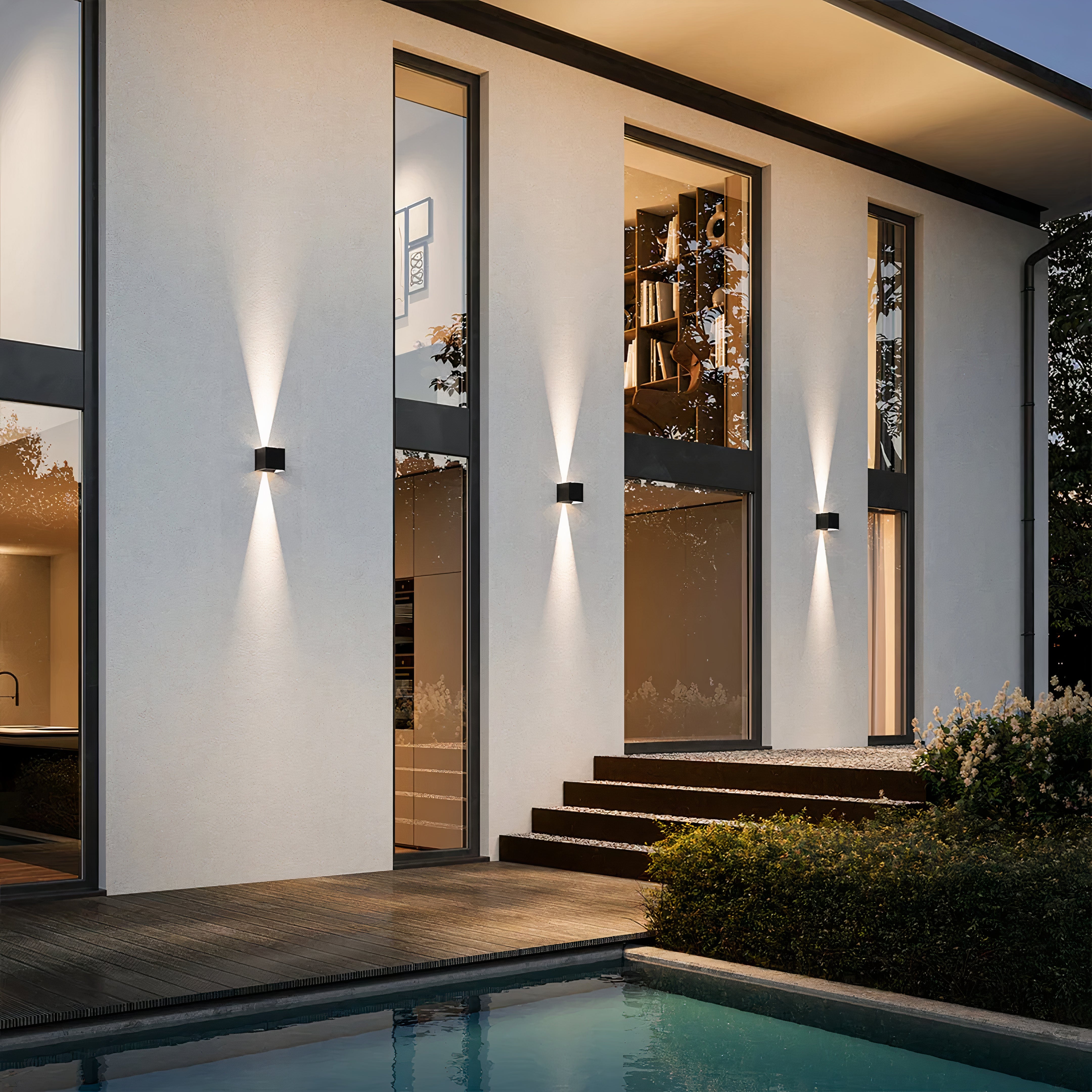 Moderne quadratische Wandleuchte